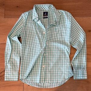 johnnie-O Mint Checkered Shirt